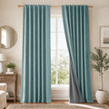 Parbel 100% Blackout Curtain for Bedroom & Living Room Thermal Insulated Privacy Room Darkening Drapes, 2 Panels (Set of 2)