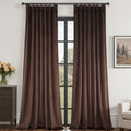 Velvet Blackout Curtains Light Blocking Thermal Insulated Pinch Pleated Drapes,Room Darkening Soundproof Curtains 2 Panels With Hooks (Set of 2)