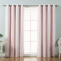 Tulle Polyester Room Darkening Curtain Panels (Set of 4)