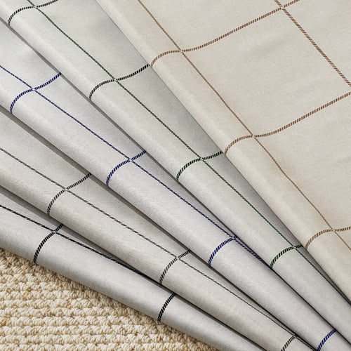 100% Blackout Plaid Curtains for Bedroom, Rod Pocket & Back Tab Brighton Windowpane Pattern Window Treatments for Living Room, 2 Panels