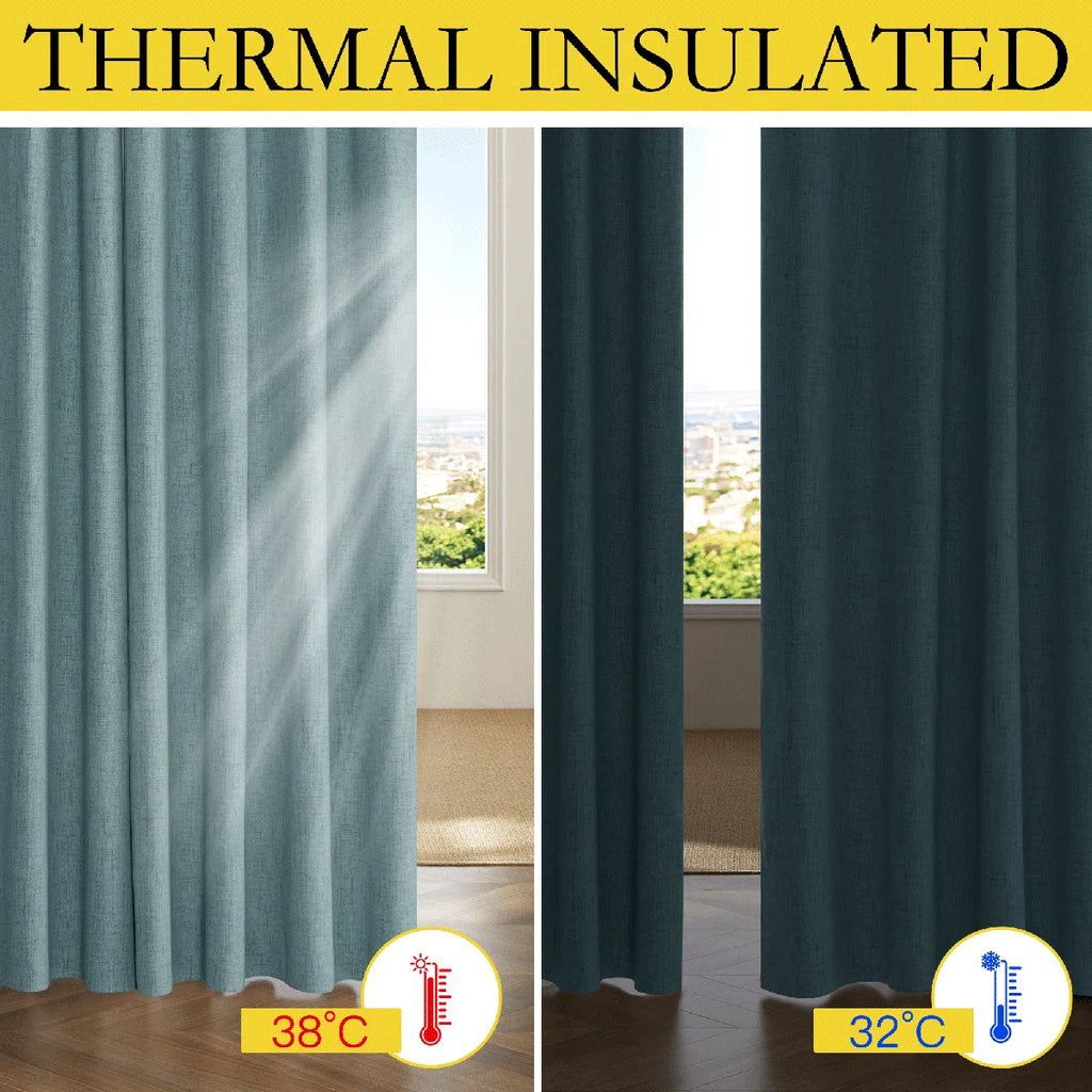 Parbel 100% Blackout Curtain for Bedroom & Living Room Thermal Insulated Privacy Room Darkening Drapes, 2 Panels (Set of 2)